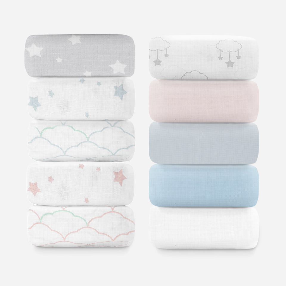 Breathable Organic Fitted Mini Crib Sheets