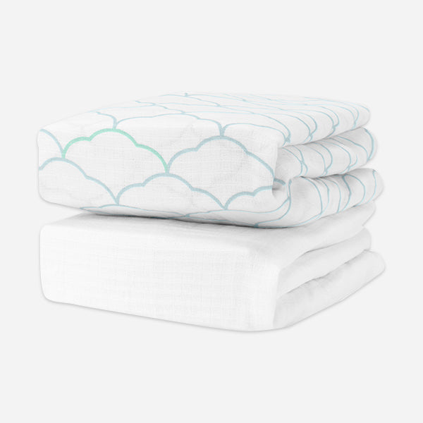 Breathable Organic Fitted Mini Crib Sheets - Image 2