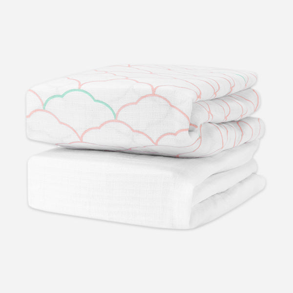 Breathable Organic Fitted Mini Crib Sheets - Image 3