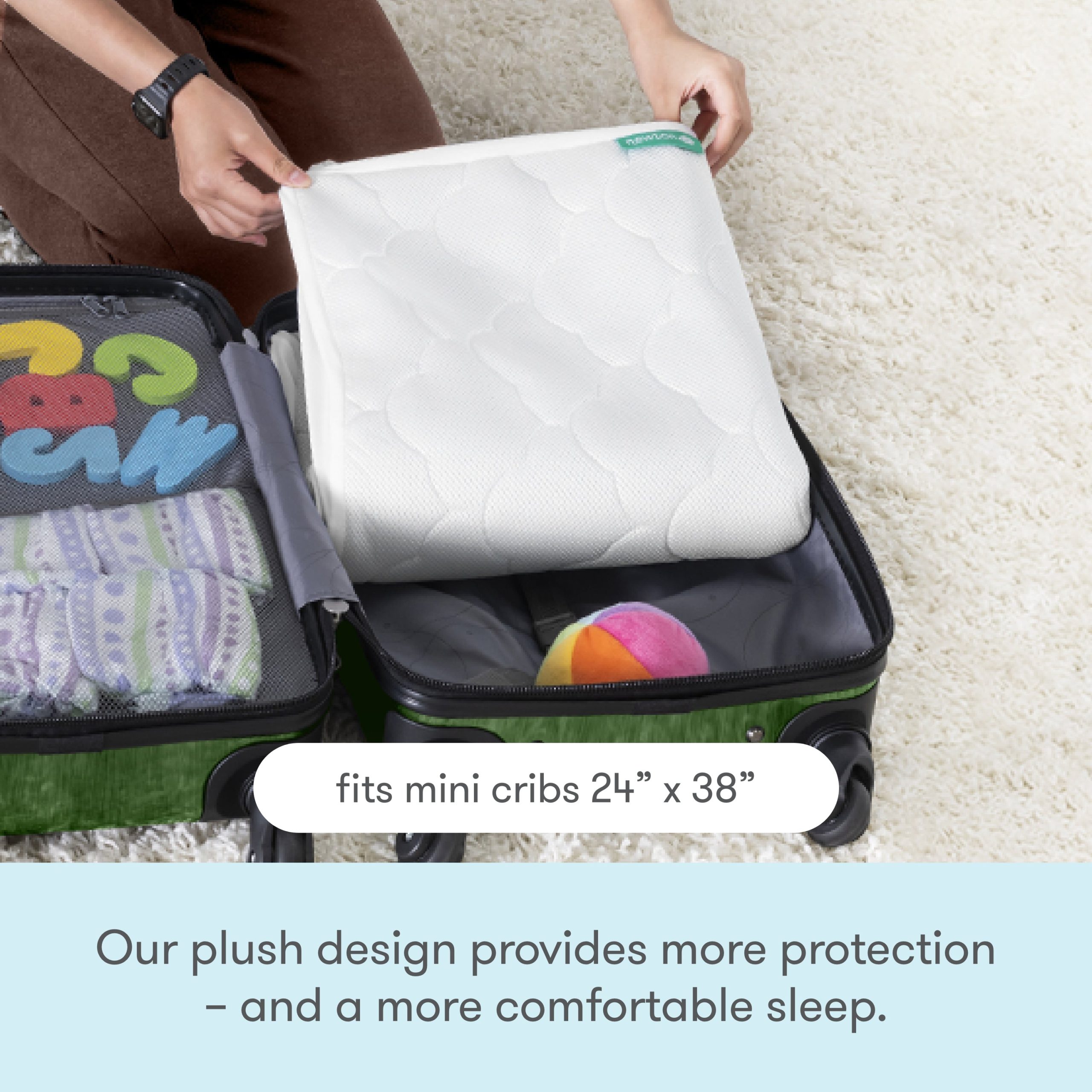 Waterproof Mini Crib Pad - Image 4